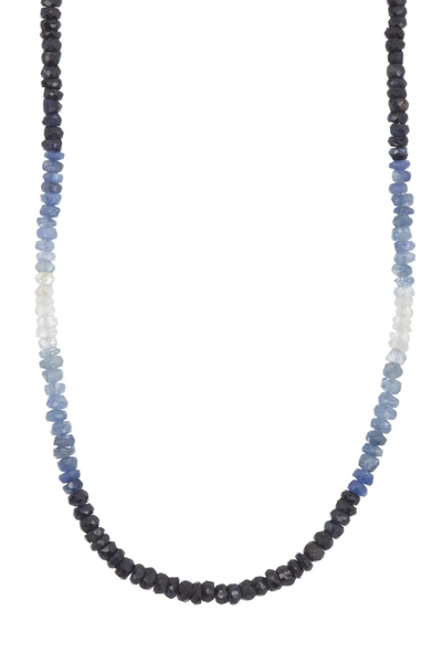 Adornia Fine Ombre Sapphire Stone Necklace In Blue