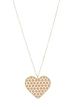 KARAT RUSH 14K YELLOW GOLD CUTOUT HEART PENDANT NECKLACE,789325217743