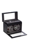 Shop Bey-berk Black Automated Leather Watch Winder