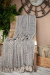 Parkland Collection Lily Transitional Blue 52" X 67" Woven Handloom Throw In Blue