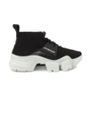 GIVENCHY BLACK CHUNKY SLIP-ON LOGO SNEAKERS