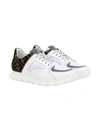 Fendi Ff Logo Panelled Sneakers In Bianco