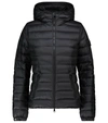 Moncler Maglia Hooded Sweatshirt And Down Jacket In Black