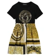 VERSACE BAROCCO MOSAIC COTTON DRESS,P00533755