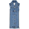 Veronica Beard Wool-cashmere Striped Jacket Dickey In Denim