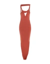 Rick Owens Long Dresses In Rust