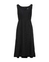 Comme Des Garçons All Over Logo Print Midi Dress In Black