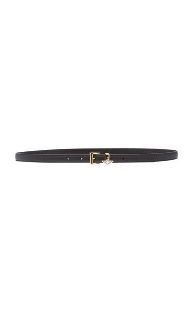 Prada Women's Slim Saffiano Leather Belt In Black