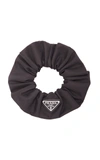 PRADA LOGO-DETAILED NYLON HAIR SCRUNCHIE