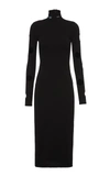 PRADA CUTOUT JERSEY MIDI DRESS