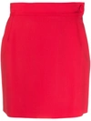 Attico High-waisted Mini Skirt In Red