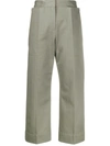 JACQUEMUS JACQUEMUS WOMEN'S GREEN COTTON trousers,203PA06203125540 40