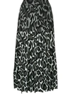 PROENZA SCHOULER ABSTRACT SPOTTED PLEATED KNIT SKIRT