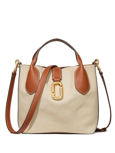 Marc Jacobs Beige The Reporter Canvas Cross Body Bag In Neutrals