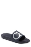 Ferragamo Men's Groove 2 Slide Sandals - 100% Exclusive In Nero-silver