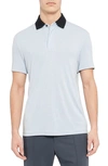 Theory Kayser Regular Fit Short Sleeve Polo In Misty Blue