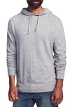 Faherty Slub Cotton Hoodie In Light Grey Heather