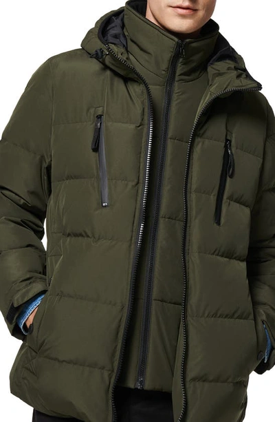 Marc New York Montrose Mid Length Water Resistant Puffer Coat In Forest