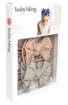 Baby Bling 2-pack Bow Headbands In Blush/ Mushroom