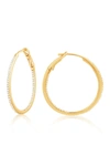 Central Park Jewelry Round Hoop Earrings In Yellow