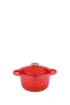 Berghoff 3 Quart Red Cast Iron Covered Dutch Oven In Red