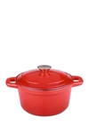 Berghoff Neo 7-quart Cast Iron Oval Covered Red Casserole In Red