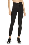 Year Of Ours Football Lace-up Ribbed Stretch-jersey Leggings In Black