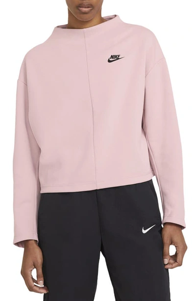 Nike Sportswear Tech Fleece Women's Crew In Champagne/black