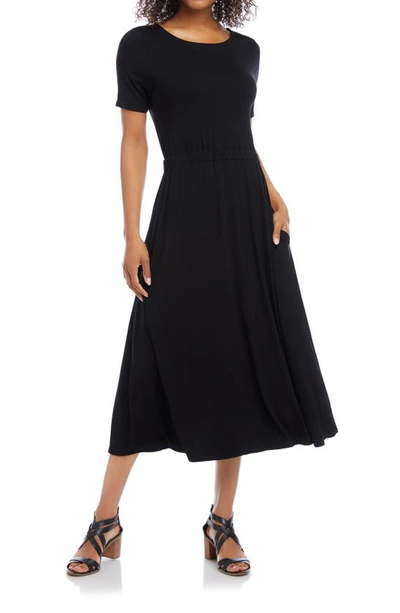 Karen Kane Artisan Midi Dress In Black