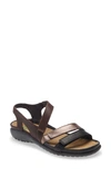 Naot Whetu Water Repellent Sandal In Black / Radient Copper Leather