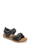 Acorn Grafton Sandal In Black Leather