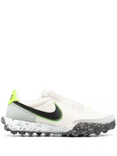 Nike Waffle Racer Crater Trainers Ct1983-103 In White/volt