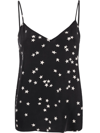 Equipment Layla Sleeveless V Neck Printed Silk Camisole In Black