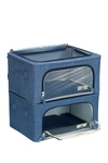 Sorbus Blue Storage Box With Window In Blue