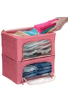 Sorbus 2pc Storage Box With Window In Pink
