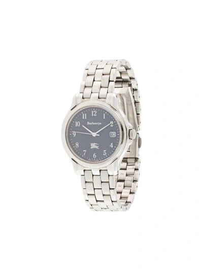 Pre-owned Burberry  Solar Cell 17mm In Silver