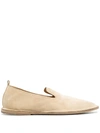 Marsèll Strasacco Round-toe Suede Loafers In Neutrals