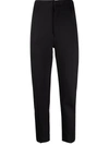 Y-3 HIGH-RISE STRAIGHT-LEG CROPPED TROUSERS