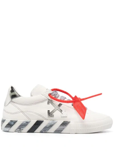 Off-white Arrows 硫化效果低帮板鞋 In White,grey