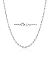 Best Silver Inc. Best Silver Sterling Silver Rope Chain 20" In Silver