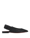 Santoni Ballet Flats In Black