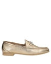 Bally Loafers In Gold