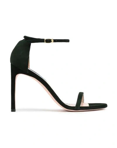 Stuart Weitzman Sandals In Dark Green