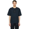 ACNE STUDIOS NAVY EMBROIDERED T-SHIRT