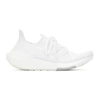 ADIDAS ORIGINALS WHITE ULTRABOOST 21 SNEAKERS