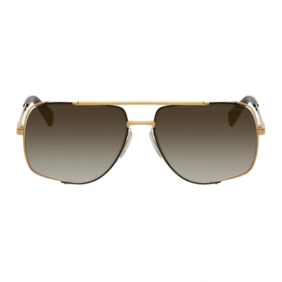 Dita Gold & Grey Midnight Special Sunglasses In Yellowgold