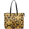 VERSACE JEANS COUTURE BLACK BAROQUE SHOPPING TOTE