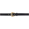 VERSACE JEANS COUTURE BLACK LEATHER COUTURE I BELT