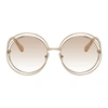 CHLOÉ ROSE GOLD CARLINA SUNGLASSES