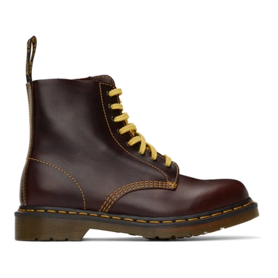 Dr. Martens' 1460 Pascal 8 Eye Boots In Red In Oxblood